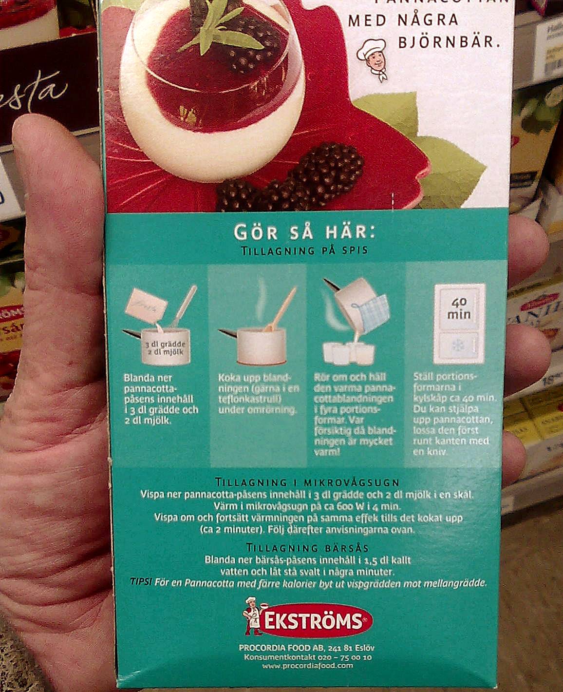 färdig pannacotta ekströms färdig pannacotta ekströms